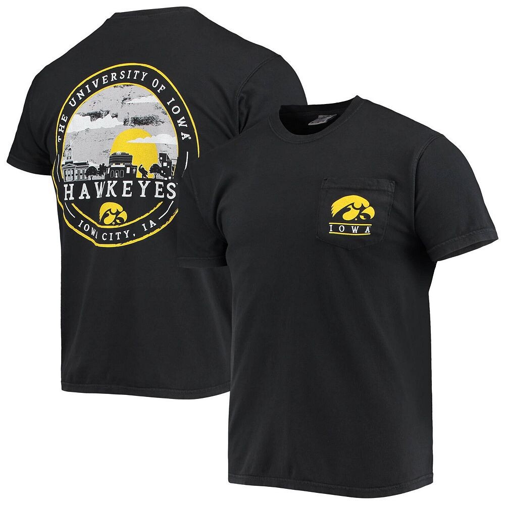 

Мужская черная футболка Iowa Hawkeyes Circle Campus Scene Scene, цвет Iwa Black