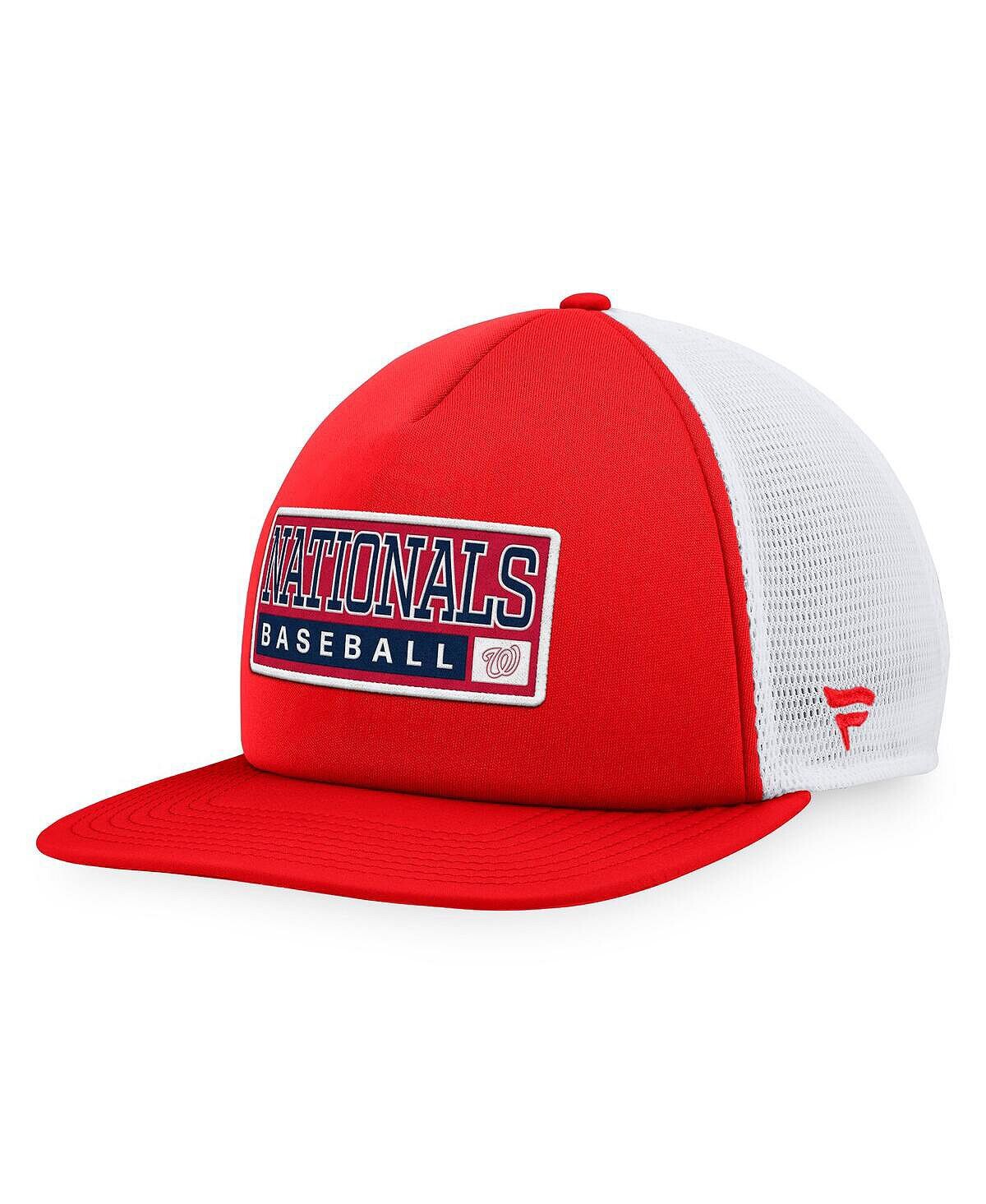 

Мужская красно-белая кепка Washington Nationals Foam Trucker Snapback Majestic