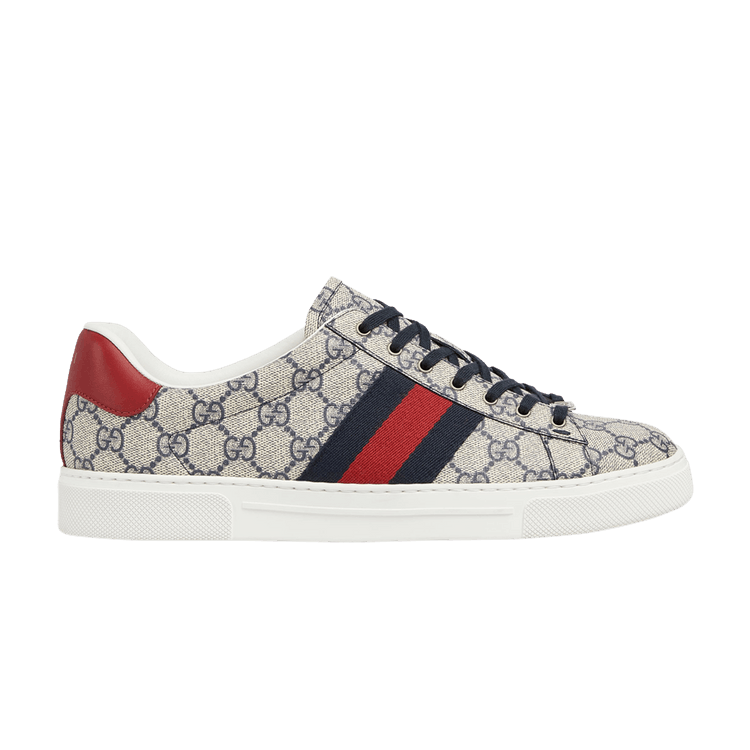 

Кроссовки Gucci Ace 'GG Supreme Canvas - Beige Blue', серый