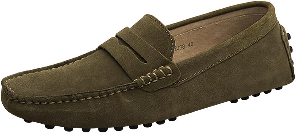 

Мужские замшевые кожаные лоферы ANUFER, удобные мокасины, коричневый