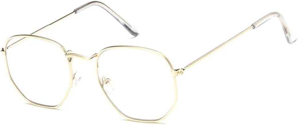 

Солнцезащитные очки с защитой от УФ-излучения UV400 | Овальные прозрачные линзы, металлическая оправа в стиле панк | для женщин и мужчин, для занятий спортом на открытом воздухе и вождения DSVIGF, Gold