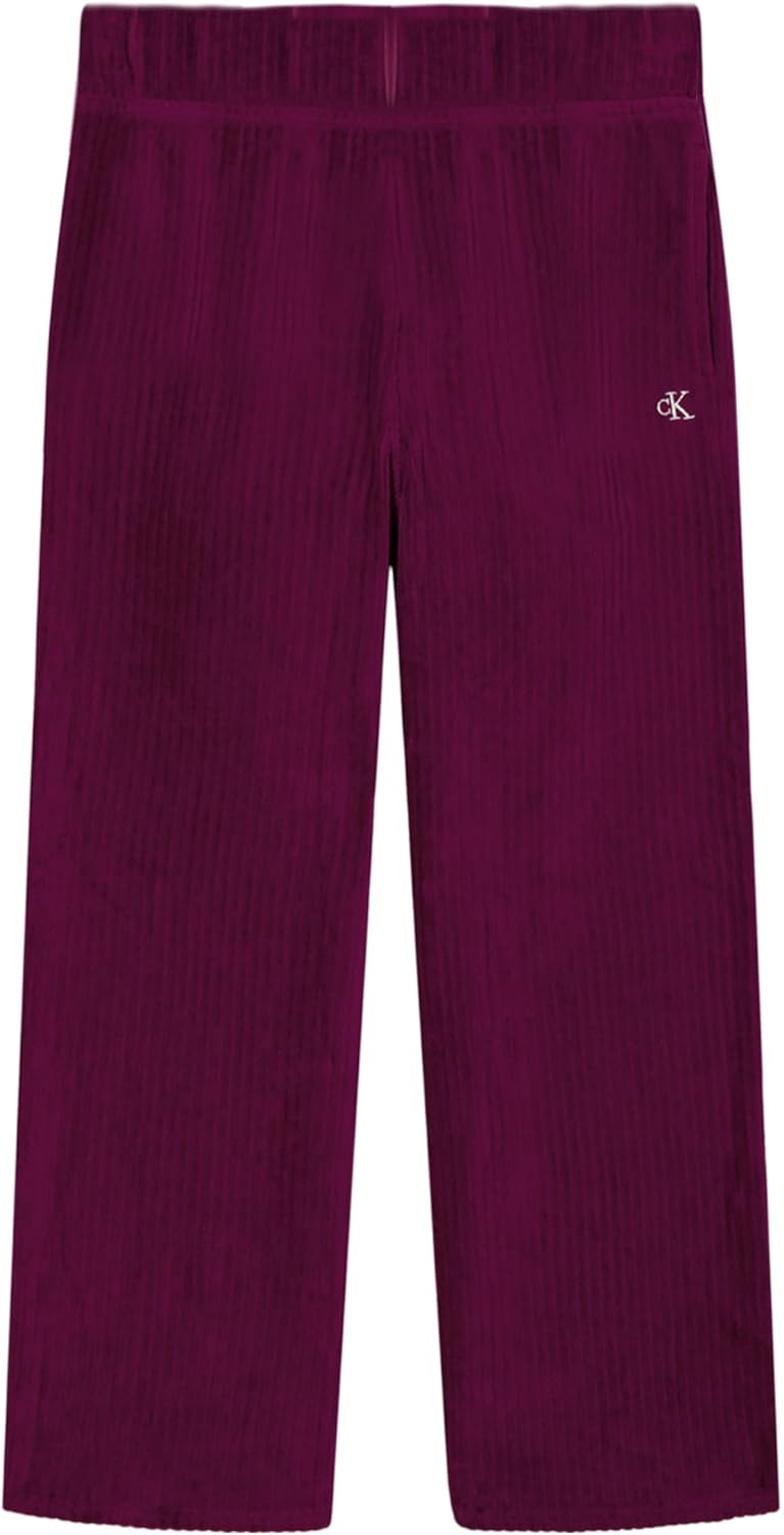 

Уютные домашние брюки Calvin Klein для девочек, мягкие и удобные, Rib Velour Purple Potion