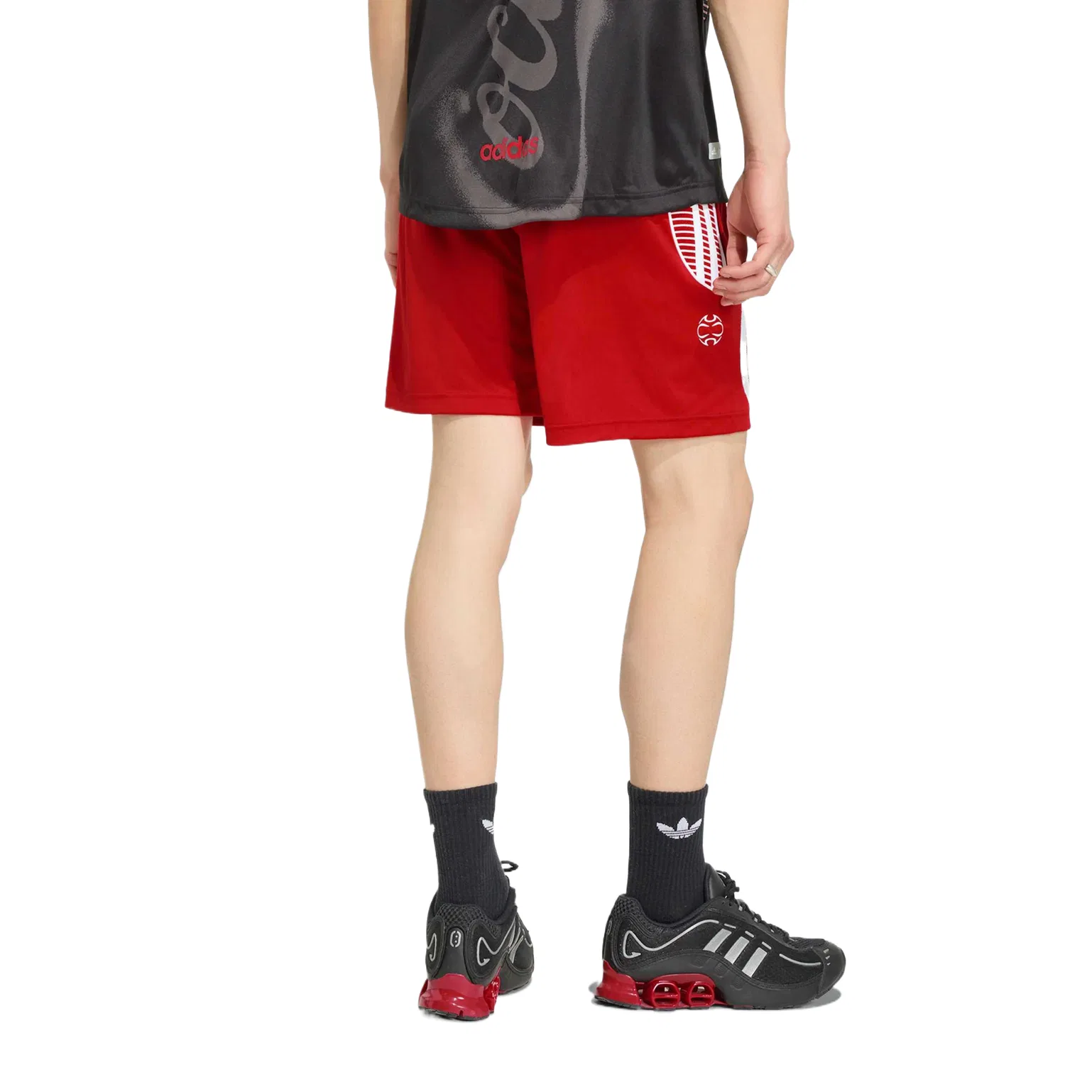 Спортивные шорты Coca-Cola Adidas ярко-красные/белые — фото 4