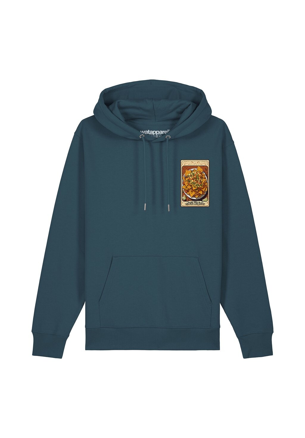 

Толстовка с капюшоном TAROT NACHOS watapparel, бирюзовый