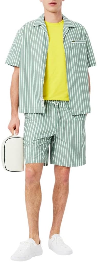 Мужская футболка Lacoste с коротким рукавом и круглым вырезом из джерси Pima, Pineapple — фото 4