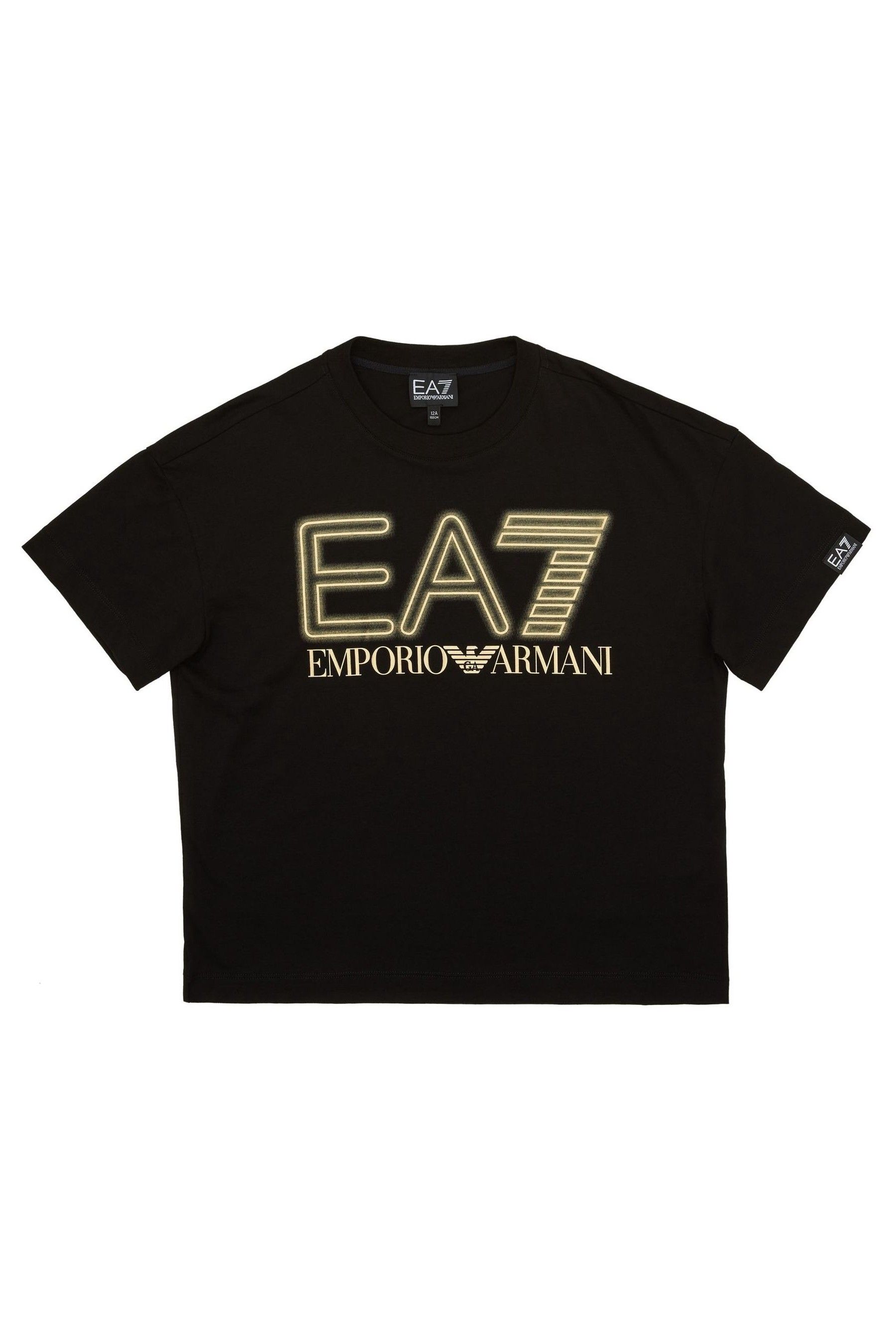 

Футболка с логотипом Emporio Armani для мальчиков Ea7, черный