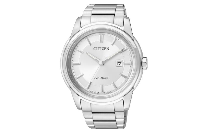 

CITIZEN Часы Ecology Drive Collection Solar Quartz Movement Stainless Steel Strap Watch Men's Watch White Dial, Silver
