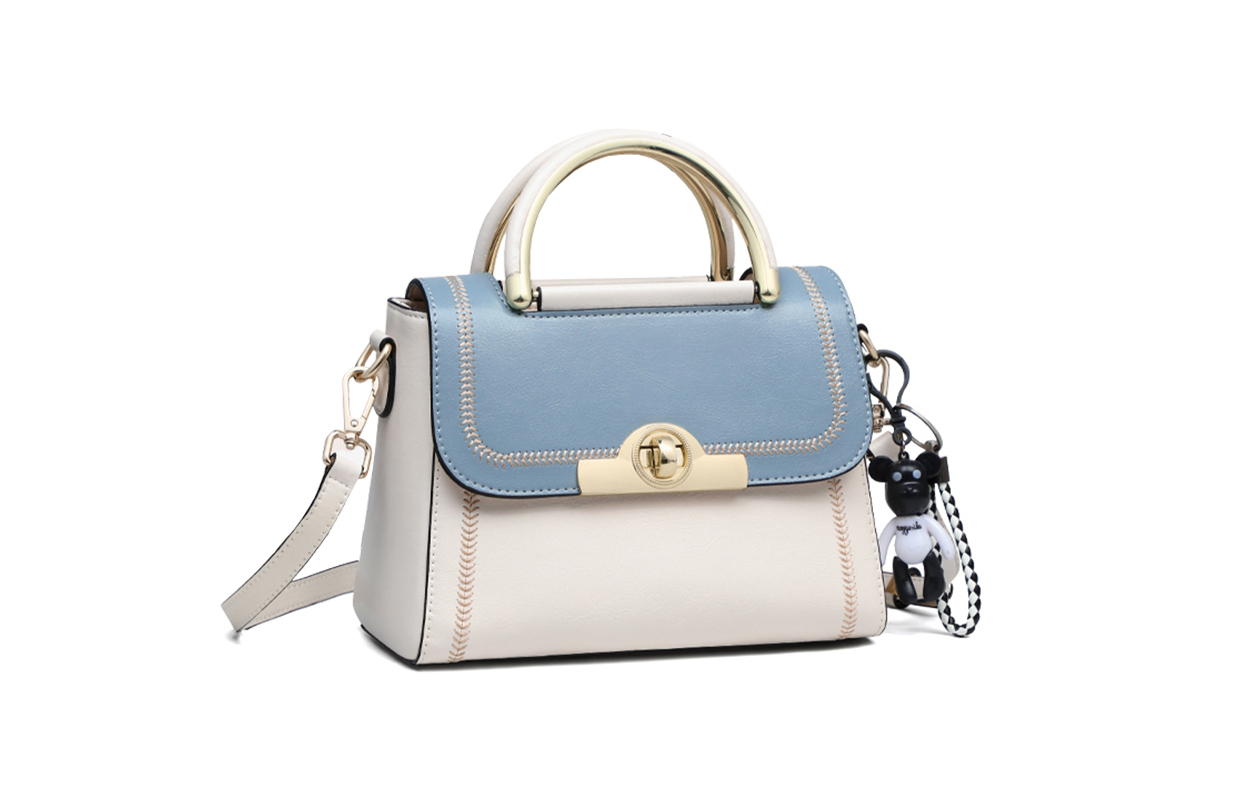 

COMELY Женская кожаная сумка через плечо разноцветная, Blue & White+K22283