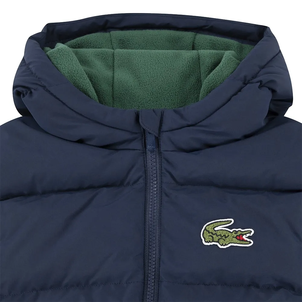 Детская пуховая куртка Lacoste Core Lacoste kids, синий — фото 3