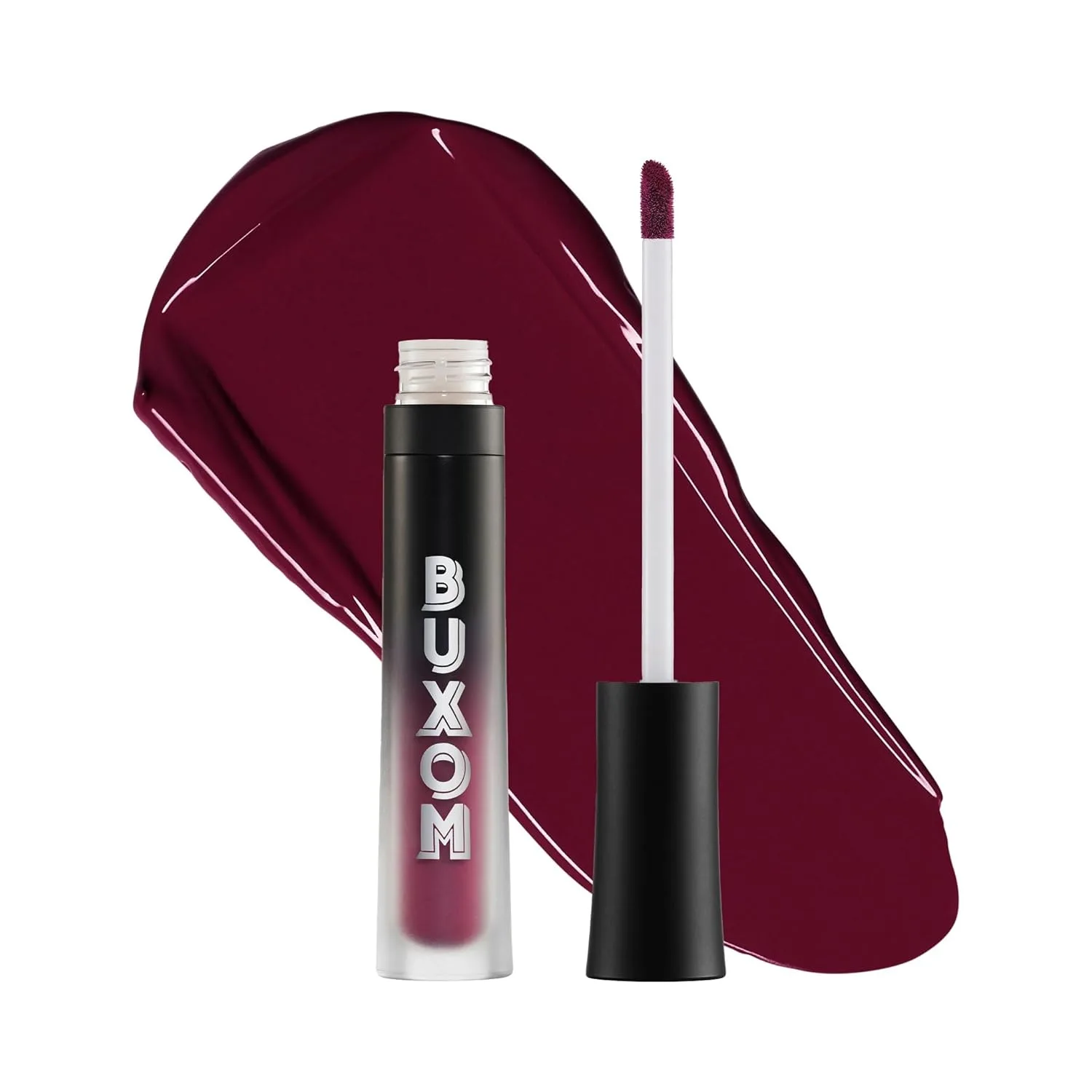 BUXOM Full-On Plumping Liquid Matte Помада, 8-часовое стойкое покрытие, с витамином E, гиалуроновой кислотой и пептидным комплексом, устойчивая к переносу, cruelty-free, 09 Plum Queen (Plum)