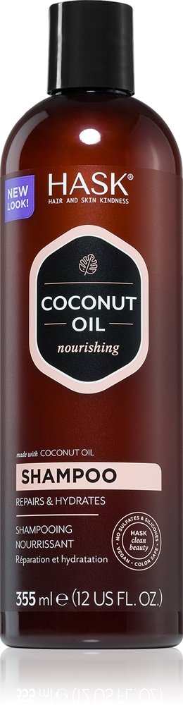 

Питательный шампунь с кокосовым маслом монои для блестящих и мягких волос Hask, 355 мл