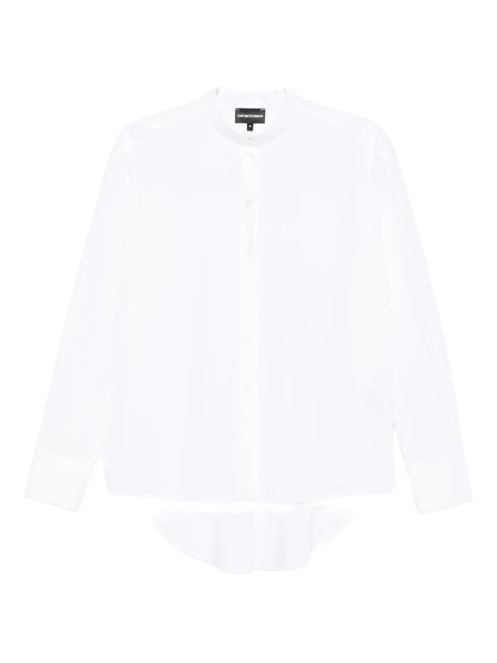 

Рубашка с закругленным подолом и застежкой на пуговицы спереди EMPORIO ARMANI, белый