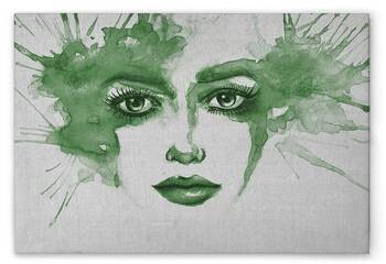 

Картина на холсте A.S. Création Watercolor Face 2 цвет graugrün