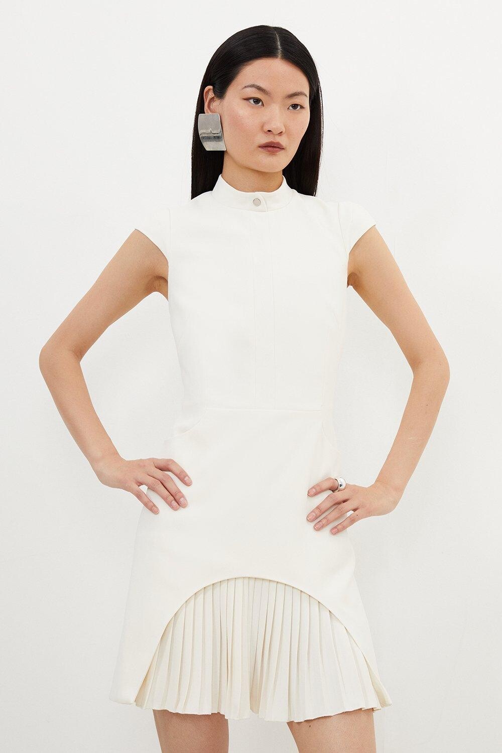 

Мини-платье в стиле милитари Karen Millen, белый