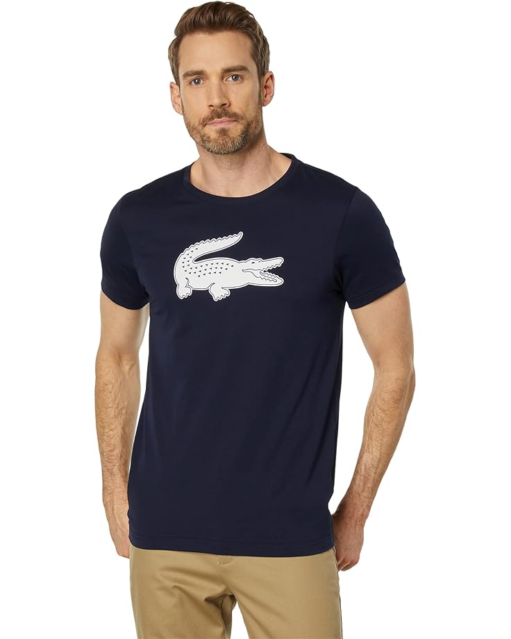 

Футболка Lacoste Ultra Dry XXL Logo Sport T-shirt, цвет Navy Blue/White