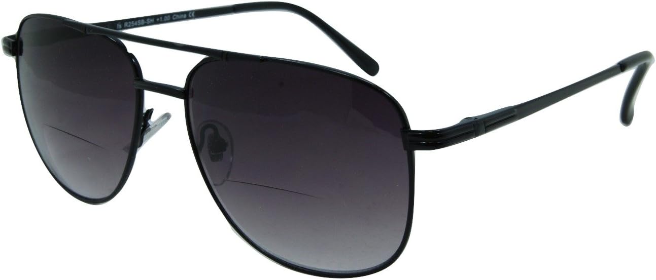 

Солнцезащитные очки-авиаторы In Style Eyes Just Chillin' с бифокальными линзами — классическая металлическая оправа, очки для чтения с градиентными линзами — черные — 3,25x In Style Eyes