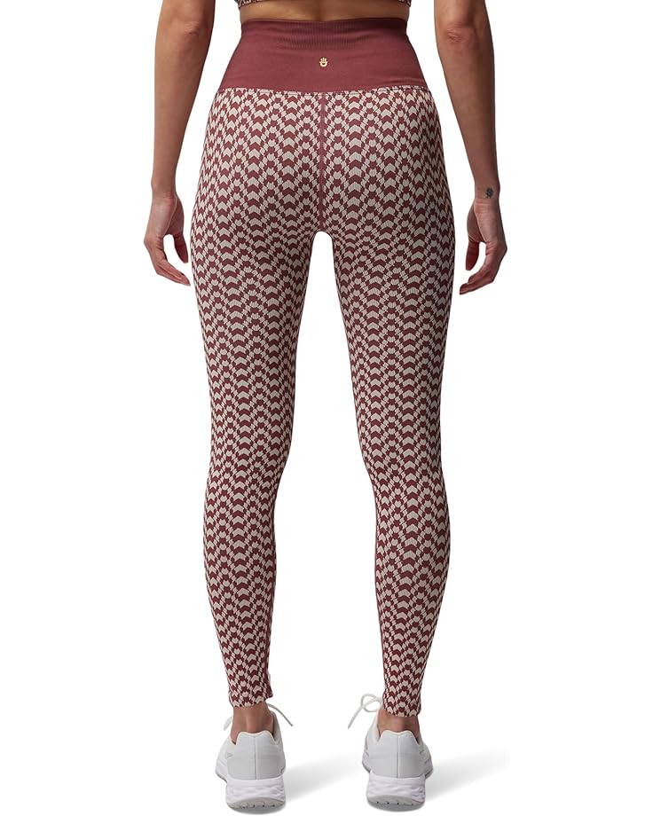 

Брюки Spiritual Gangster Seamless Jacquard 7/8 Leggings, цвет Canyon Geo Burgundy