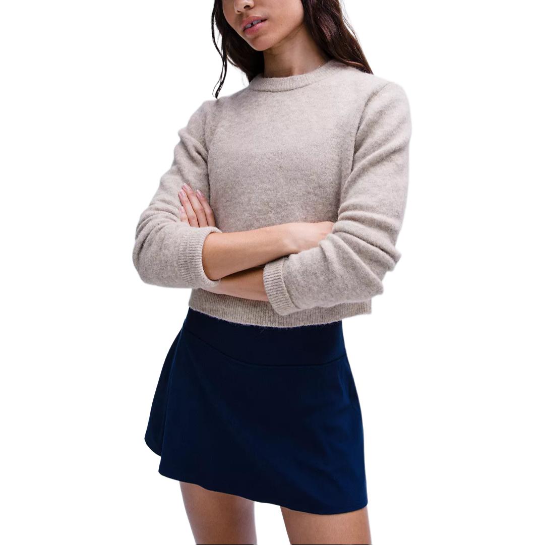 

Альпака, смесовая шерсть, укороченный свитер Women's Lululemon, красный