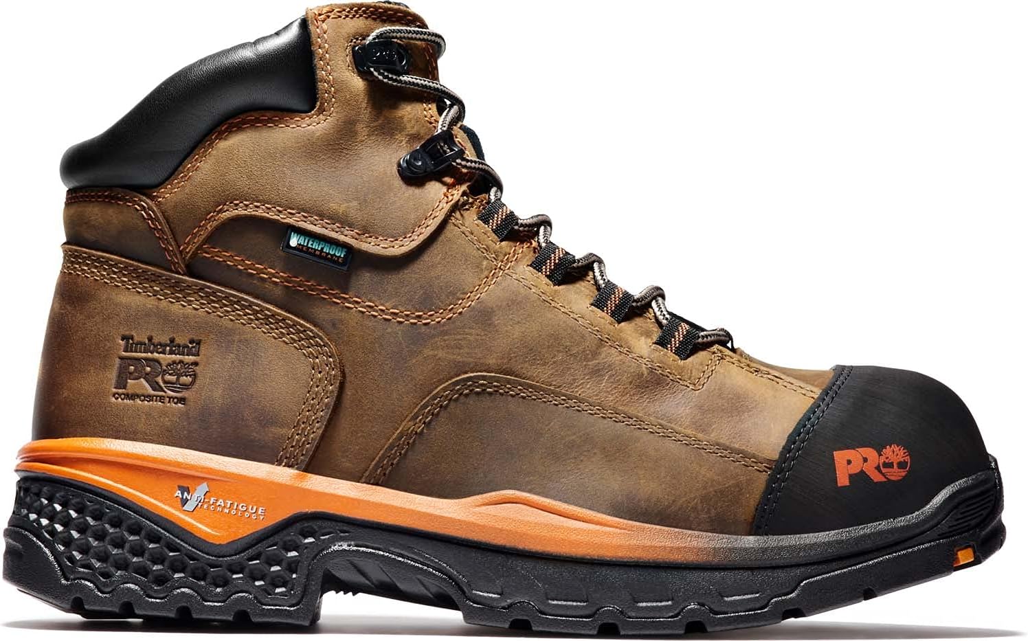 Мужские рабочие ботинки Timberland PRO Bosshog с композитным носком, водонепроницаемые, высотой 6 дюймов, коричневый