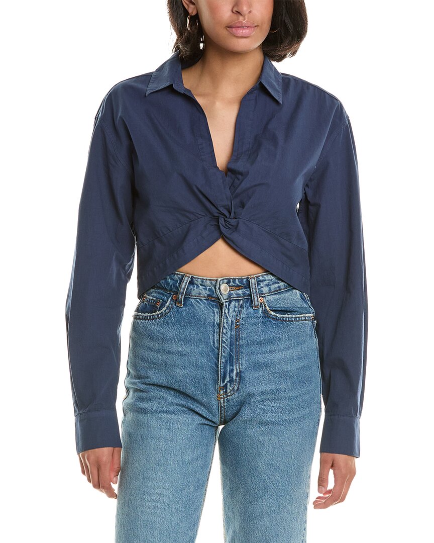 

Рубашка Monrow Poplin Twist Front, синий