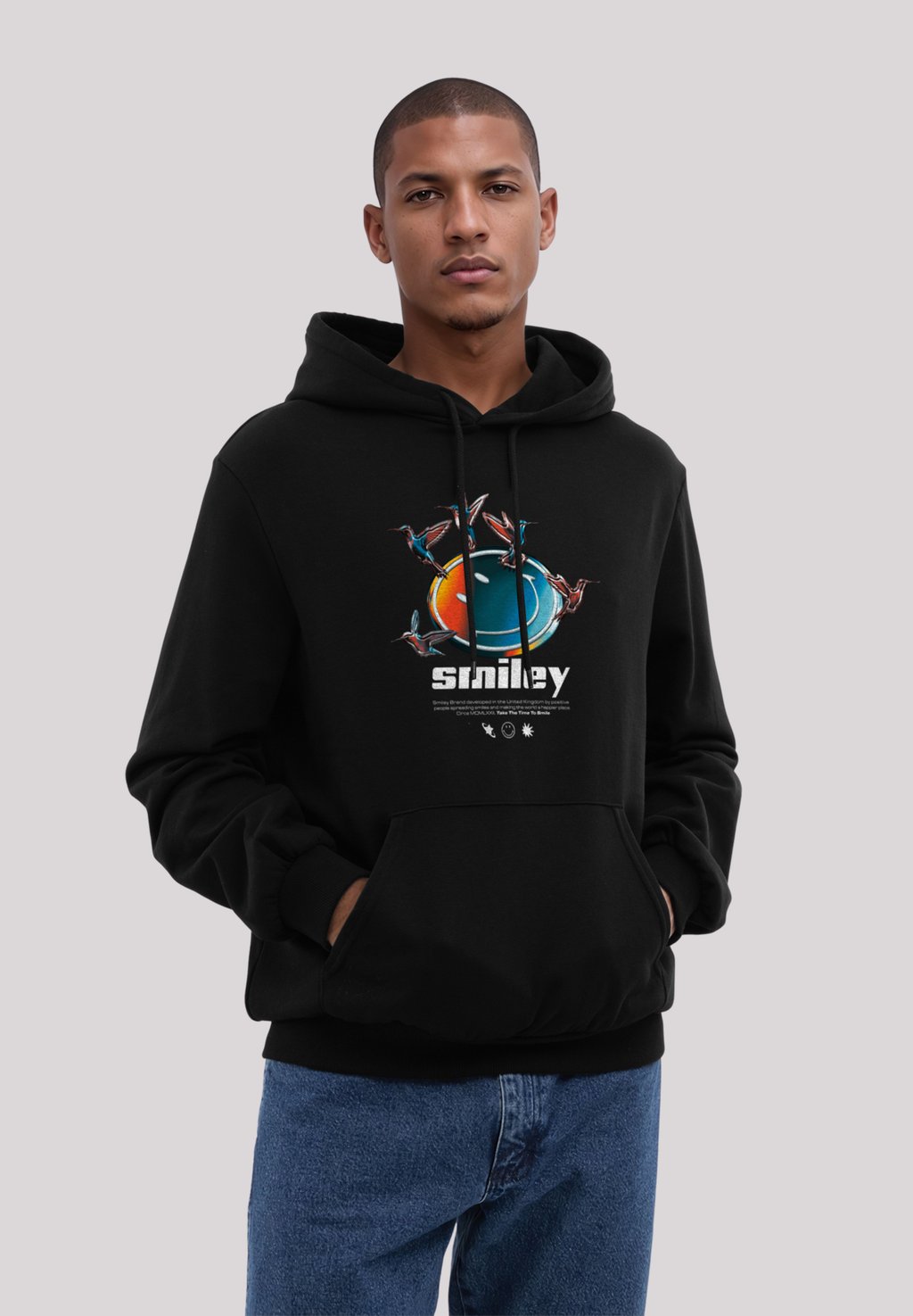 

Толстовка SMILEY ORIGINALS TAKE THE TIME TO SMILE - Hoodie F4NT4STIC, черный