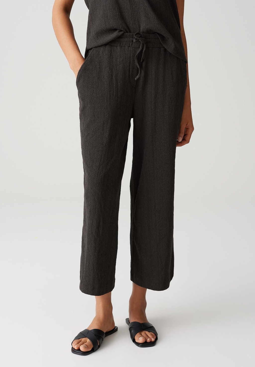 

Брюки HIGH RISE CROPPED WIDE FIT CRINKLE OPUS, коричневый