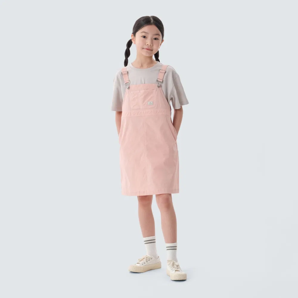 Детский комбинезон-платье оверсайз светло-розовый от Snowpeak Apparel Kids