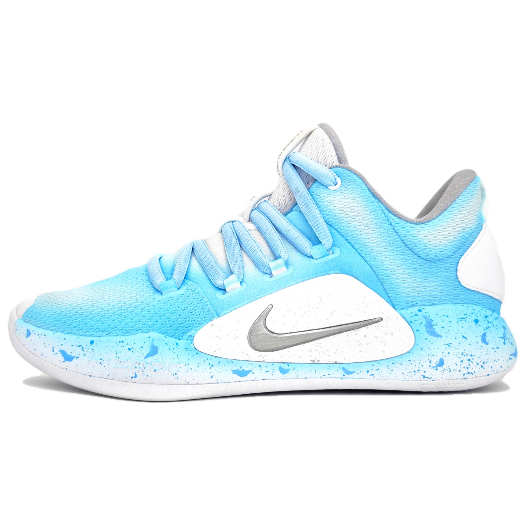 

Nike Баскетбольные кроссовки Hyperdunk X Cushioning с низким верхом, противоскользящие и износостойкие, мужские, бирюзового цвета