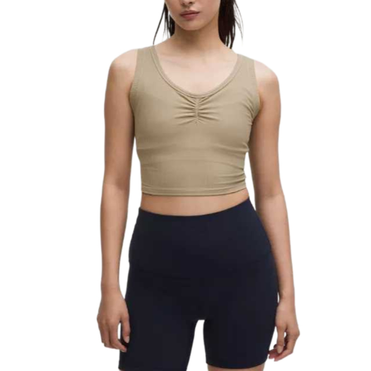 

Топ для йоги All It Takes Ribbed Nulu Lululemon, светлая слоновая кость