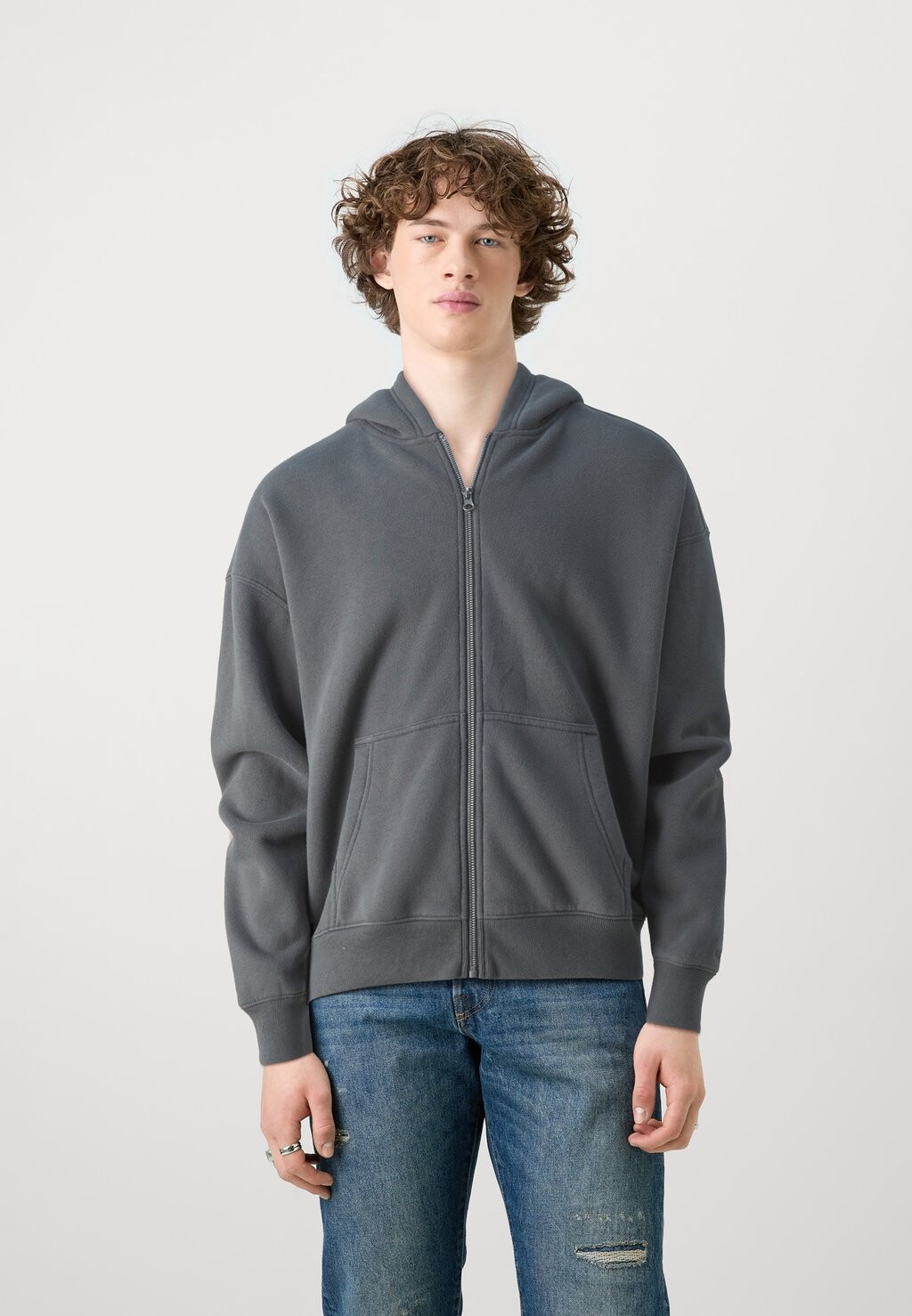 

Толстовка на молнии BOXY Hollister Co., серый