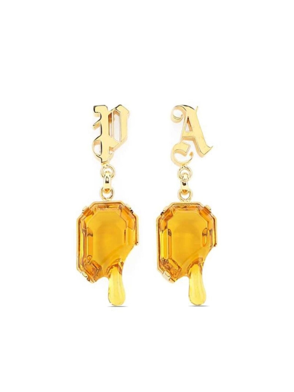 

Серьги с подвесками из камня Palm Angels, золотой