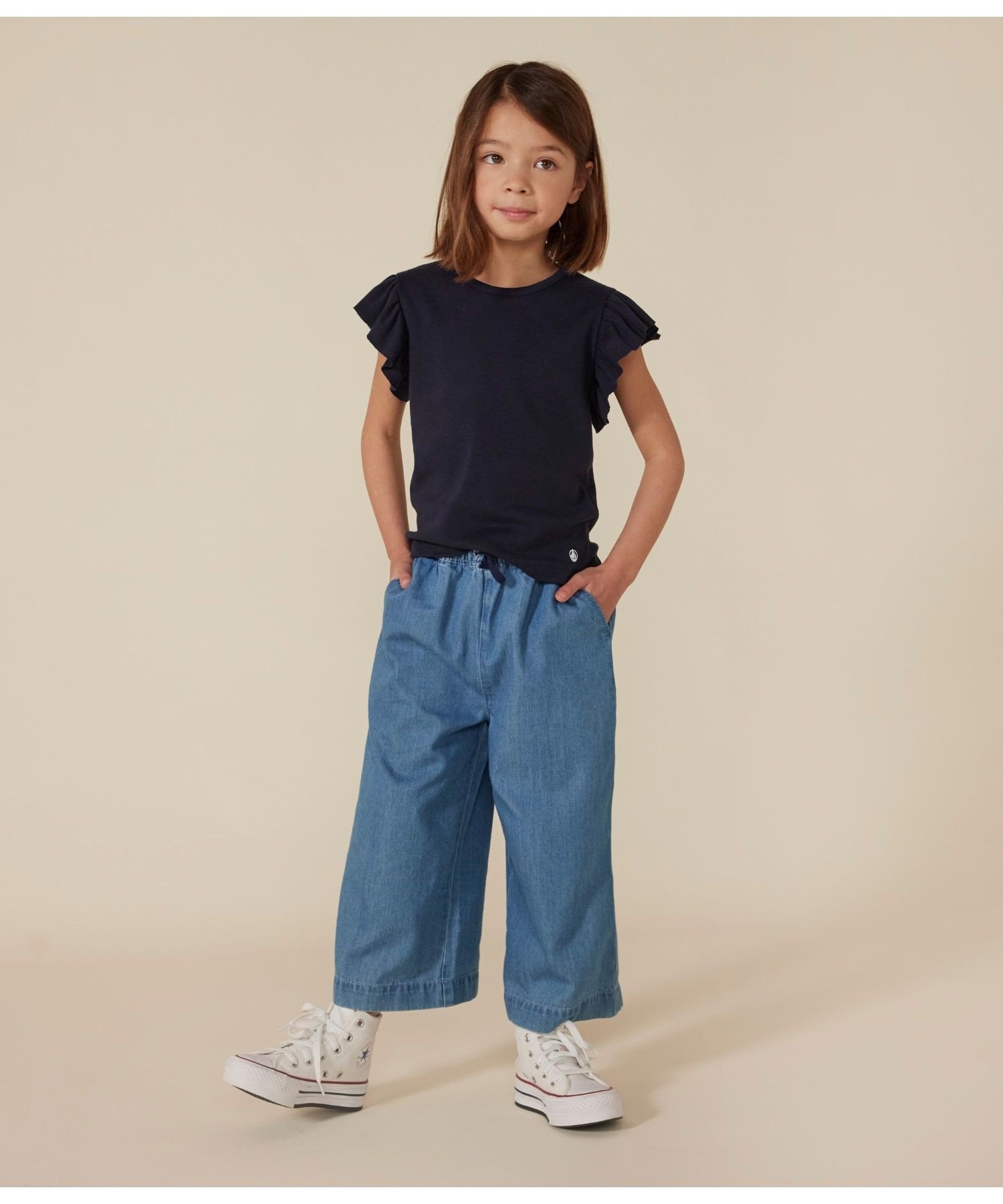 Хлопковая футболка с коротким рукавом PETIT BATEAU, Navy — фото 2