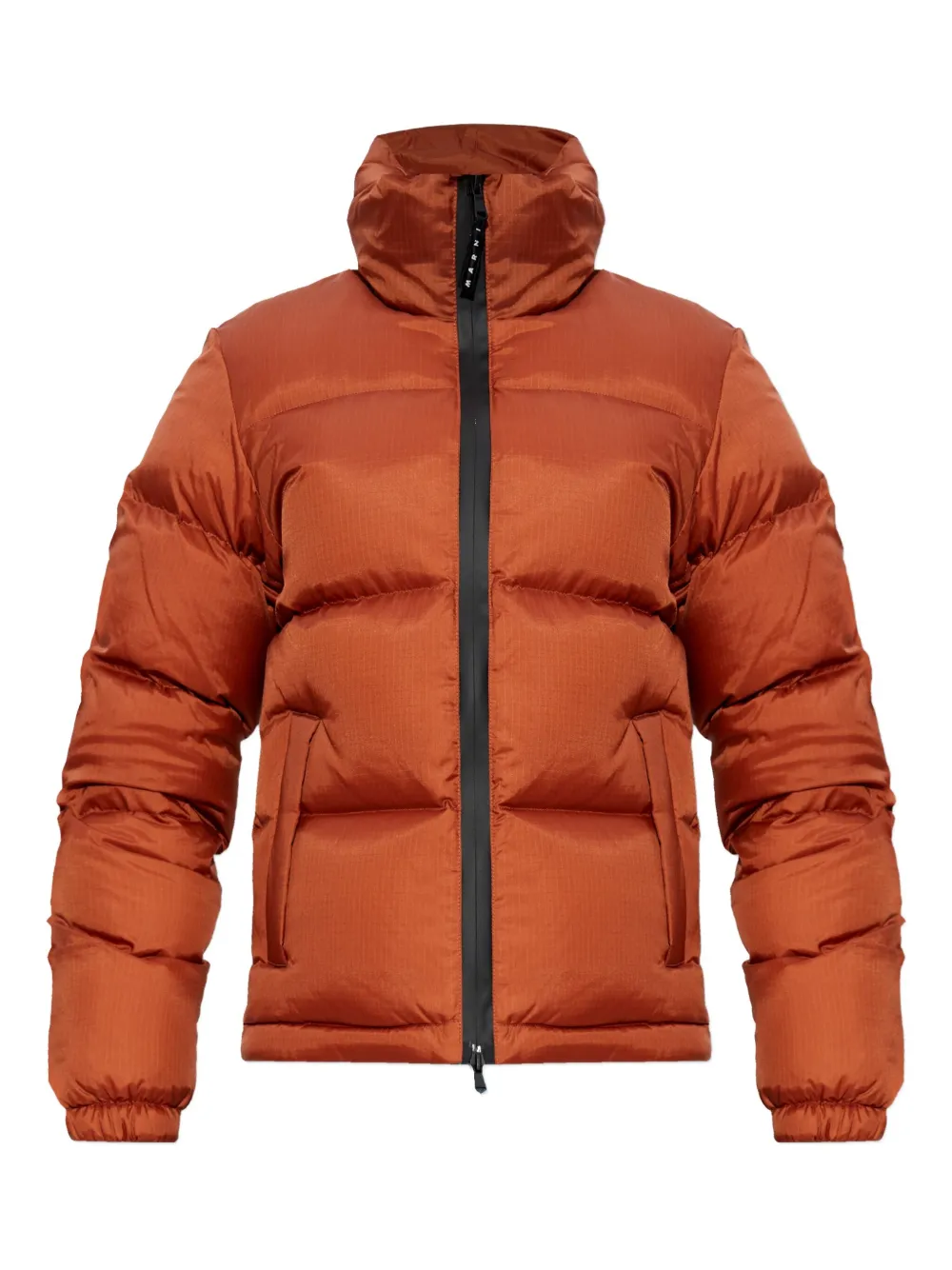 

Стёганая куртка с вышитым логотипом Marni, коричневый