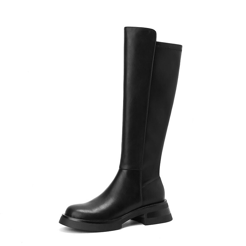 

Сапоги женские Flowerskam, цвет Black stretch leather