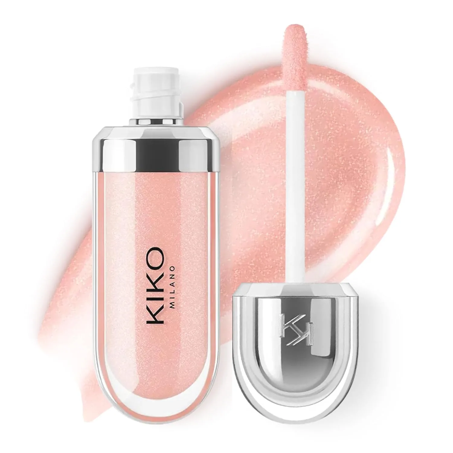Блеск для губ KIKO Milano 3D Hydra - сияющий, увлажняющий, придающий объем, нелипкий, питательный., 06 Candy Rose