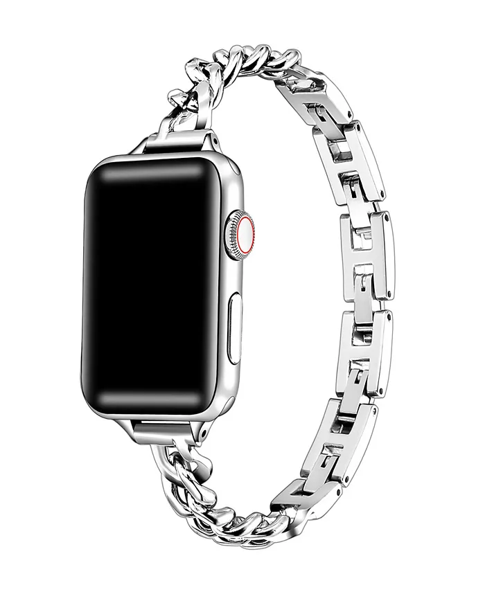 

Ремешок Nikki Skinny из нержавеющей стали для Apple Watch 40, 41, 42 мм Posh Tech, серый