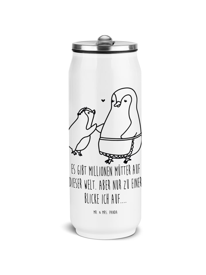 

Mr. & Mrs. Panda Пингвин из бутылки с водой и детенышем, надпись белым шрифтом