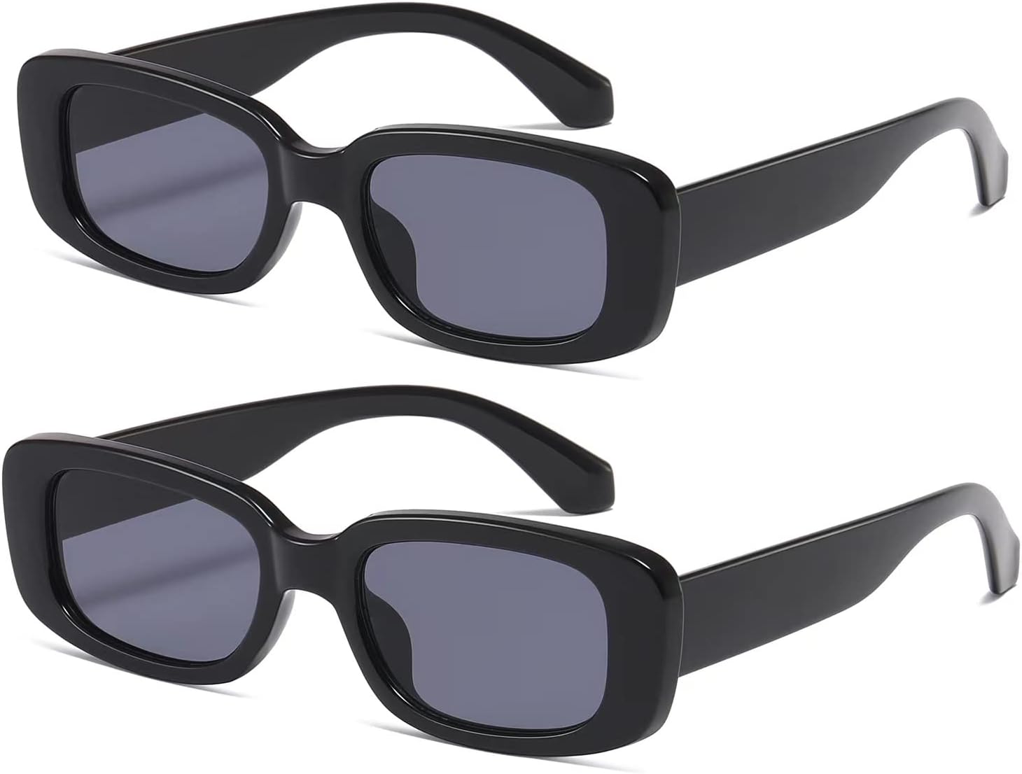 

Солнцезащитные очки Kimorn прямоугольной формы для женщин и мужчин, модные ретро-очки в стиле 90-х, защита от УФ-излучения UV 400, квадратная оправа, K1200, Black Frame Grey Lens+black Frame Grey Lens