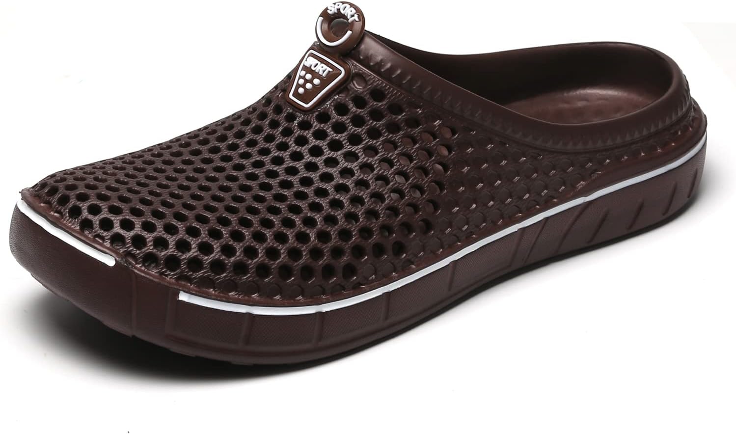 

Женские садовые сабо, унисекс, сетчатые, дышащие, легкие летние пляжные сандалии для ходьбы Reverseclock, Brown-2