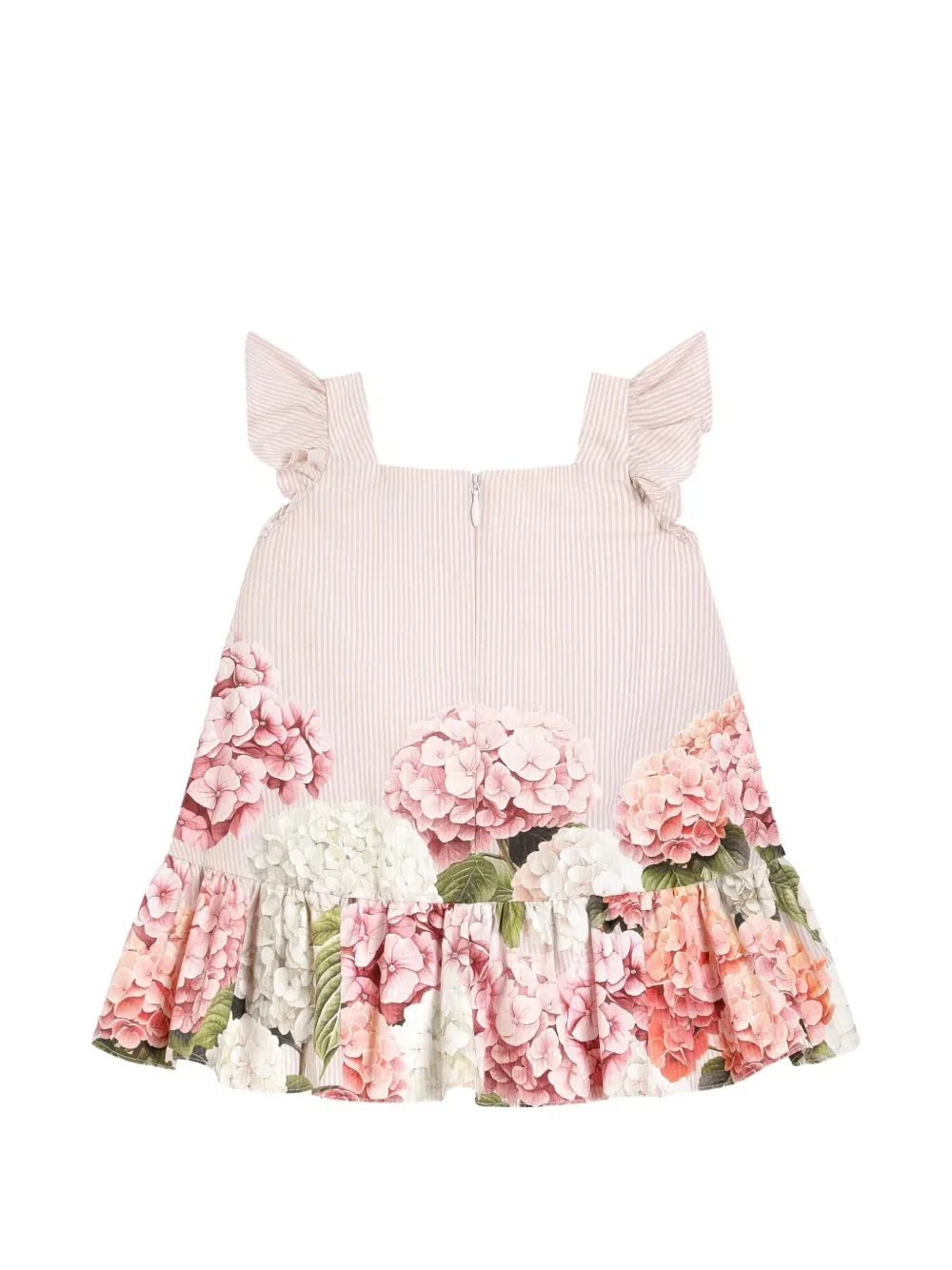 Платье из холста с принтом гортензий Dolce & Gabbana Kids, розовый — фото 2