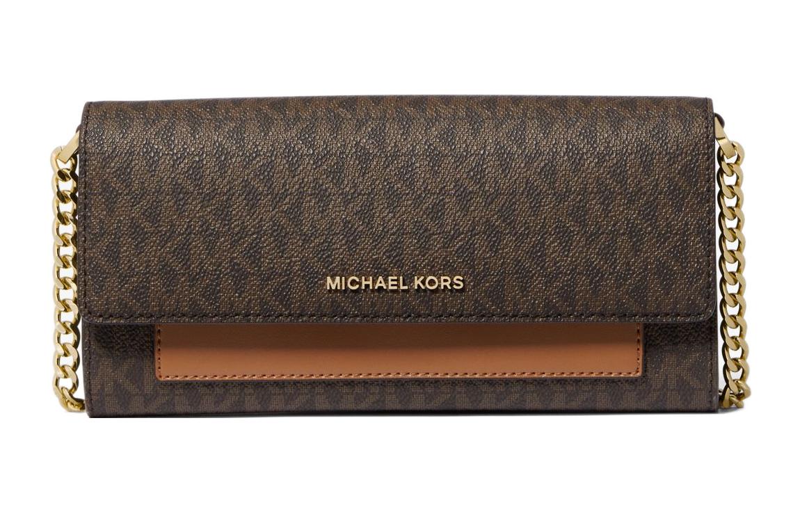 

MICHAEL KORS Сумка-конверт Jet Set Canvas, наплечная сумка, через плечо Medium женская Brown