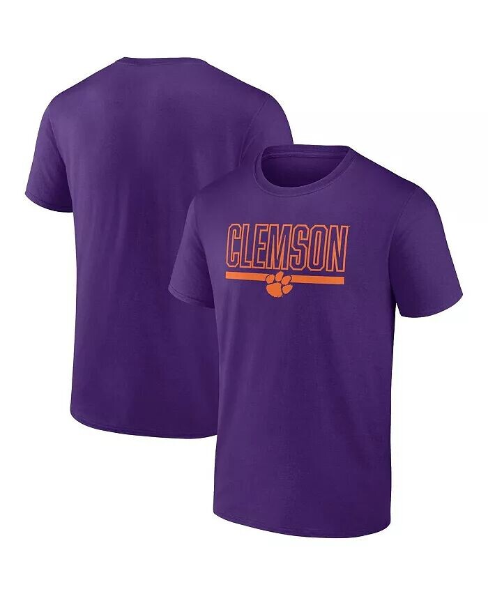 

Мужская фиолетовая футболка Clemson Tigers Big and Tall Team Profile, фиолетовый