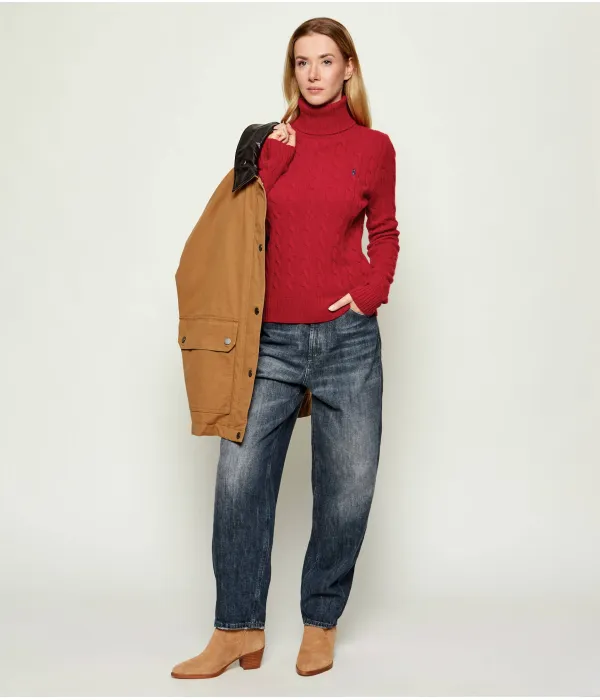 Шерстяная водолазка Regular fit Polo Ralph Lauren, красный — фото 2