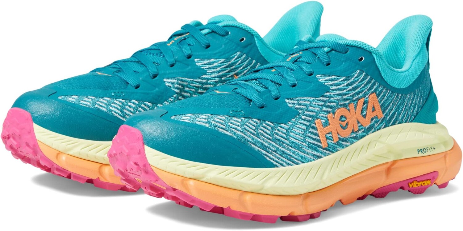 

Кроссовки Mafate Speed 4 Hoka, цвет Deep Lake/Ceramic