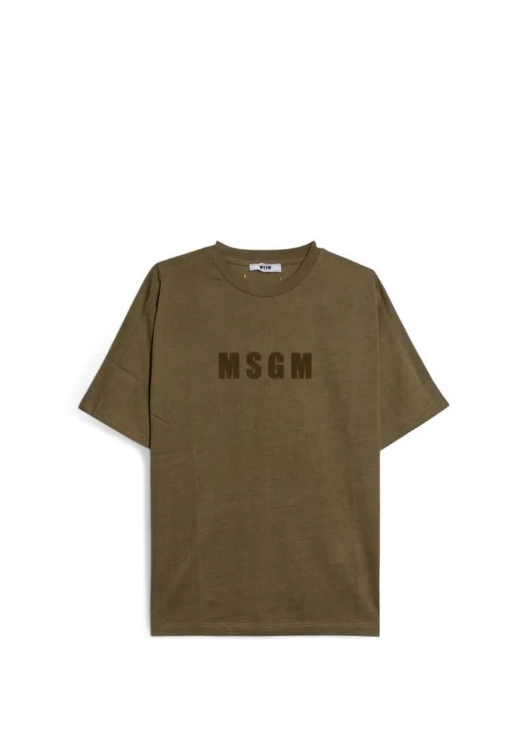 Футболка, хлопок, для детей Msgm, коричневый — фото 4