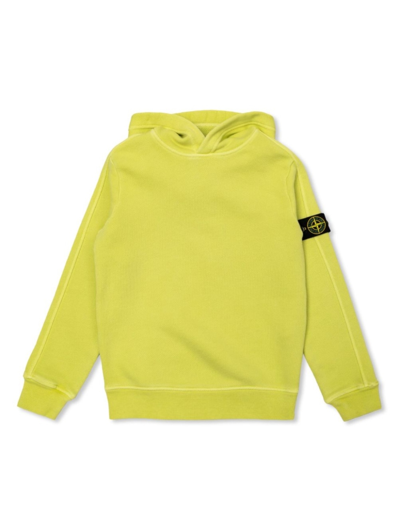 

Stone Island Junior хлопковая толстовка с капюшоном и нашивкой-логотипом, зеленый