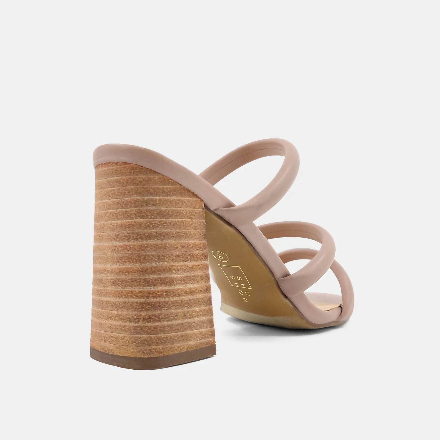 Сандалии на каблуке Ginger Heel в лиловом цвете SHU SHOP — фото 3