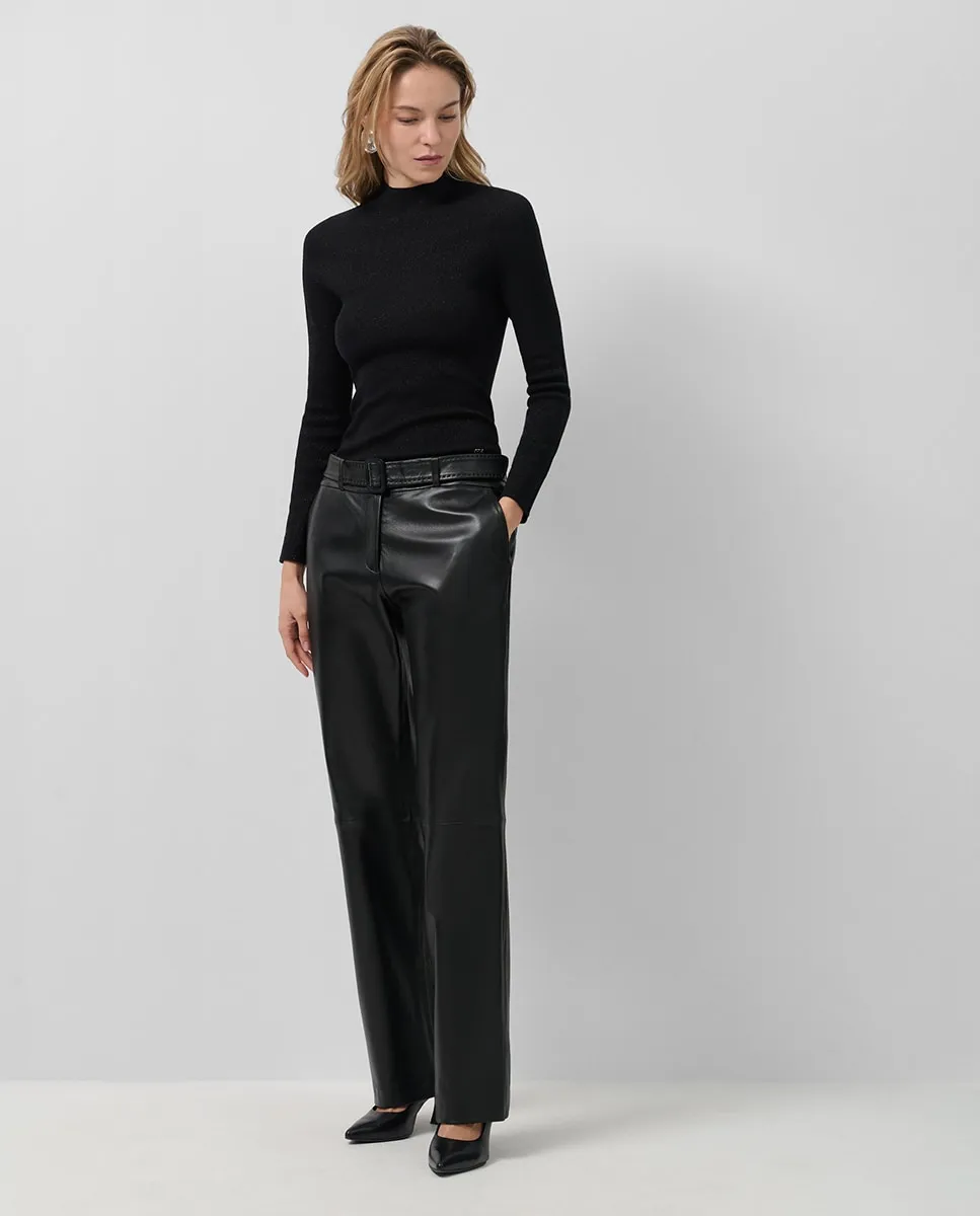 

Женский свитер с воротником-стойкой Roberto Verino, черный