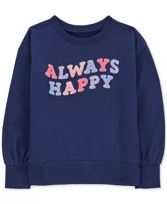 

Толстовка из френч терри для маленьких и больших девочек Always Happy Carter'S, синий