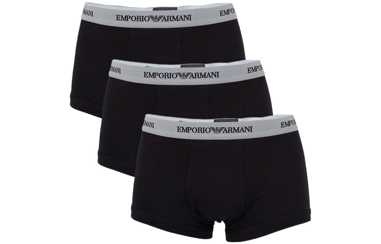 

Трусы мужские 3 штуки черные EMPORIO ARMANI